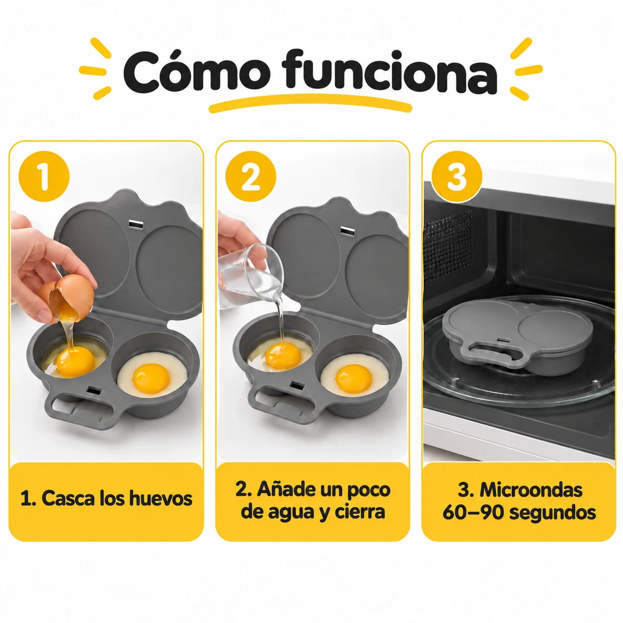UovoLampo™ – Cocedor de huevos para microondas